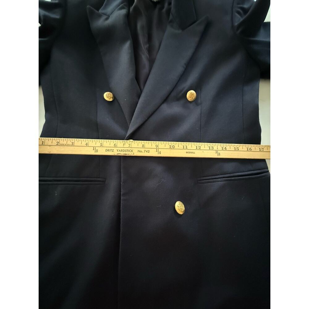 Liz Claiborne Collection Wool Blazer Jacket Navy Blue Size 6P Gold Buttons - Picture 10 of 10